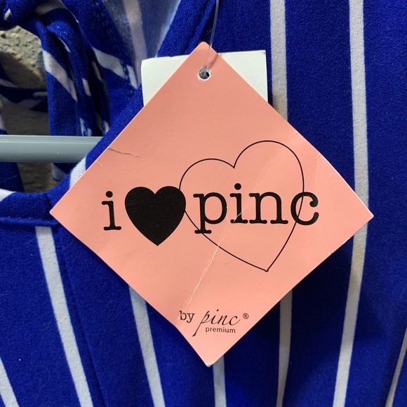 Royal blue and white striped jumpsuit - Picture 4 of 5